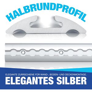 Produktbild für Airlineschiene NTG Standard, Set, zum Schrauben, 2 Stück
