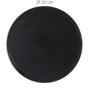 Produktbild für Pizzablech Relaxdays 10030760 antihaftbeschichtet rund Ø 32 cm