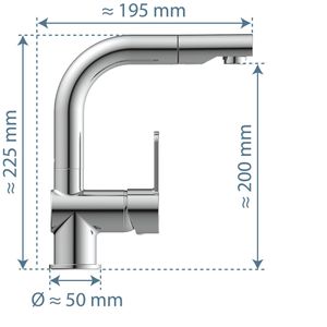 Produktbild für Waschtischarmatur Schütte London, verchromt