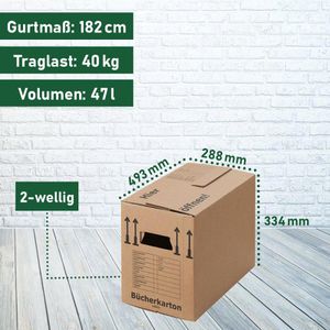 Produktbild für Umzugskartons BB-Verpackungen 2-wellig, 10 Stück