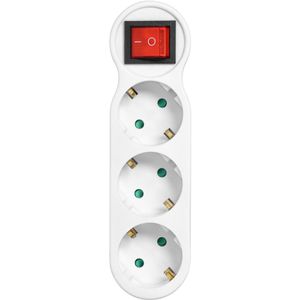 Produktbild für Steckdosenadapter Orno AE-13254(GS) weiß, mit Schalter