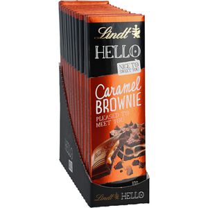 Lindt Tafelschokolade Hello Caramel Brownie, je 100g, 12 Tafeln