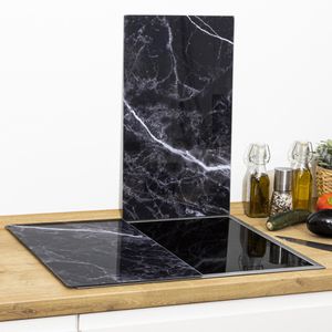 Produktbild für Herdabdeckplatte Böttcher-AG Marmoroptik, aus Glas