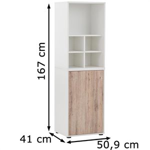 Produktbild für Kombischrank Möbelpartner Serie 400, wildeiche / weiß