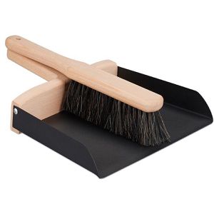 Kehrgarnitur Relaxdays 2-teilig, mit Kunststoffborsten