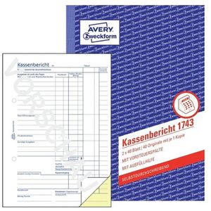 Kassenbuch Zweckform 1743 Kassenbericht, A5