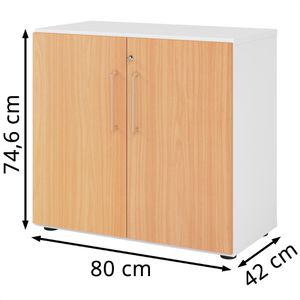 Produktbild für Aktenschrank Hammerbacher Serie 9 Advanced, aus Holz