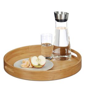 Serviertablett Relaxdays 10020235, rund, Ø 38,5cm