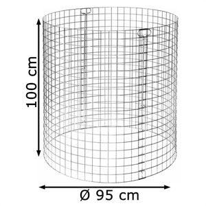 Produktbild für Komposter bellissa 99100, silber, aus Stahl