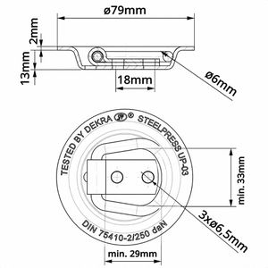 Produktbild für Zurrösen ProPlus SPPUP03 für Anhänger &amp; Transporter