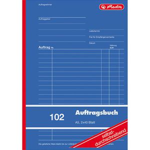 Produktbild für Auftragsbuch Herlitz 102, A5