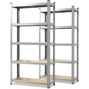 Schwerlastregal Karat Lokota, 5 Holzböden