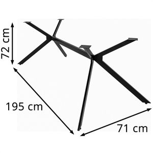 Produktbild für Tischbein CLP Cascada L 323440, schwarz aus Metall