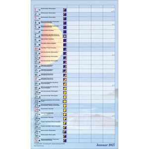Produktbild für Mondkalender Korsch 222027, Mond-Familientimer, Jahr 2027
