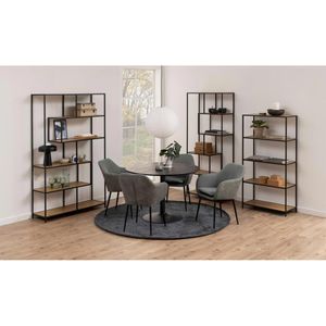 Produktbild für Bücherregal AC-Design Seaford, schwarz / wildeiche
