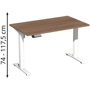 Produktbild für Schreibtisch Geramöbel Elevate Home, nussbaum / weiß