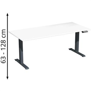 Schreibtisch Geramöbel Elevate Plus, weiß / anthrazit