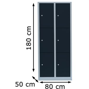 Produktbild für Schließfachschrank ClassiX X-523328, anthrazit