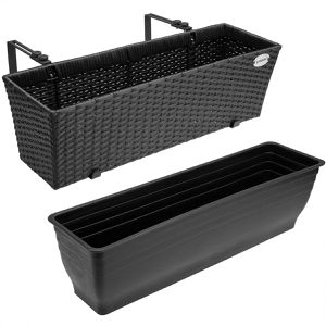 Produktbild für Blumenkasten CASARIA 108062, schwarz
