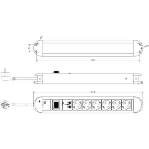 Produktbild für Steckdosenleiste Bachmann Primo 331.013, 2m Kabel