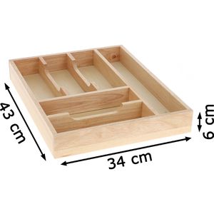 Produktbild für Besteckkasten Zeller 24045, braun, aus Gummibaum