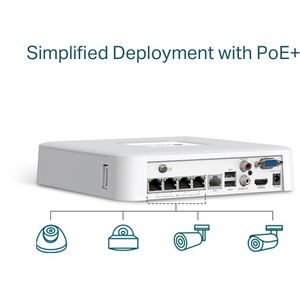 Produktbild für NVR TP-Link Vigi NVR1104H-4P V1, LAN, PoE, 4K