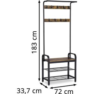 Produktbild für Garderobenständer Vasagle HSR40B, schwarz