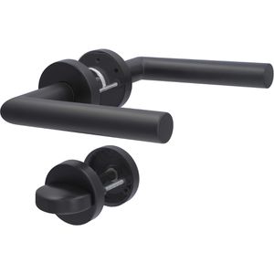 Drückergarnitur Alpertec Fair I-R WC, schwarz