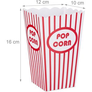 Produktbild für Popcorn-Tüten Relaxdays rot/weiß