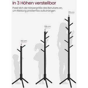 Produktbild für Garderobenständer Vasagle RCR004B01, schwarz