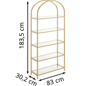 Produktbild für Bücherregal Vasagle LGT050A01, gold