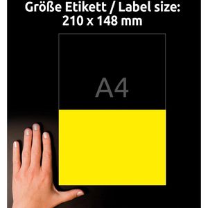 Produktbild für Folienetiketten Zweckform L6130-20, gelb matt