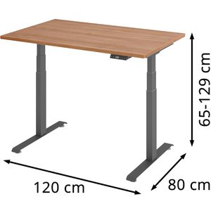Produktbild für Schreibtisch Böttcher-AG Base Lite, nussbaum / graphit