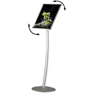 Produktbild für Infoständer Update-Displays Curved aus Aluminium, silber, A3