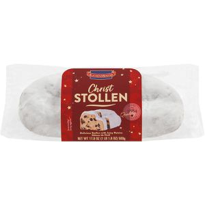 KuchenMeister Stollen Christstollen, mit kandierten Früchten und Rosinen, 200g