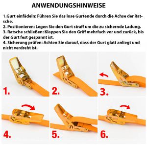 Produktbild für Spanngurt Trutzholm orange, mit Ratsche