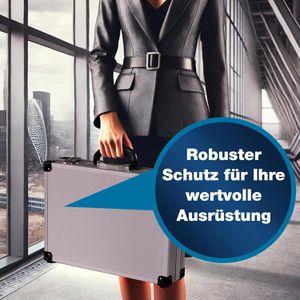 Produktbild für Transportkoffer PeakTech P 7260, abschließbar, aus Aluminium