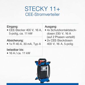 Produktbild für CEE-Stromverteiler as-Schwabe Stecky 11+, mobil, für außen