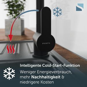 Produktbild für Küchenarmatur Schütte London, schwarz matt