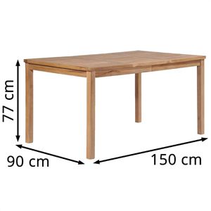 Produktbild für Gartentisch vidaXL 44997, Teakholz
