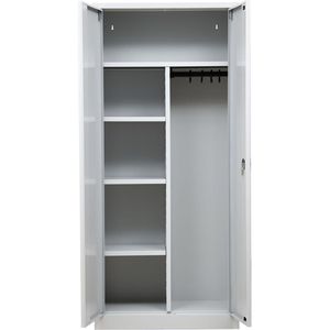 Mehrzweckschrank G-Office UNC.18, abschließbar, lichtgrau