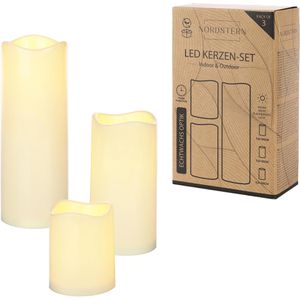 LED-Kerze Nordstern NS-59823, outdoor, creme