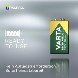 Produktbild für Akku Varta Recharge Power 56722, 9V, 200 mAh