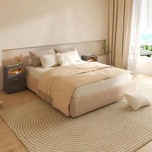 Produktbild für Nachttisch CASARIA Jamie, 109675, anthrazit, 2er Set