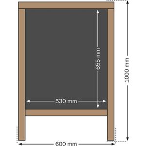 Produktbild für Kundenstopper Böttcher-AG Lite M 53 x 66 cm