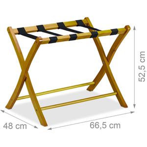 Produktbild für Kofferständer Relaxdays 10024306, braun, aus Holz