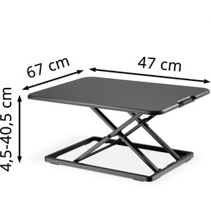 Produktbild für Schreibtischaufsatz Digitus DA-90445, schwarz