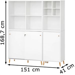 Produktbild für Kombischrank Möbelpartner Serie 500, weiß