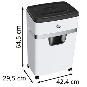Produktbild für Aktenvernichter HP 2805 OneShred 18CC, weiß, mit Rollen