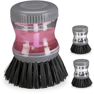 Spülbürste Relaxdays mit Spülmittelspender, Set